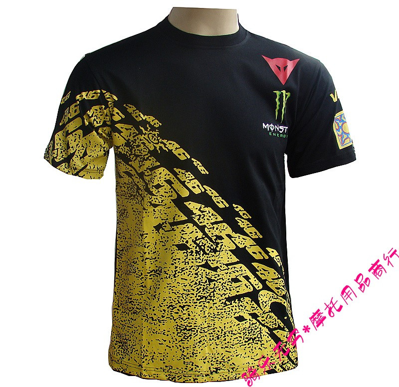 로시 (4??6) 자동차 경주 티셔츠 오토바이 T 셔츠 남성 짧은 Retail 티셔츠/Rossi 46 automobile race t-shirt motorcycle t-shirt male short-sleeve t-shirt